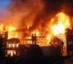 Hollywood Studios with a fire and explosion (AP)